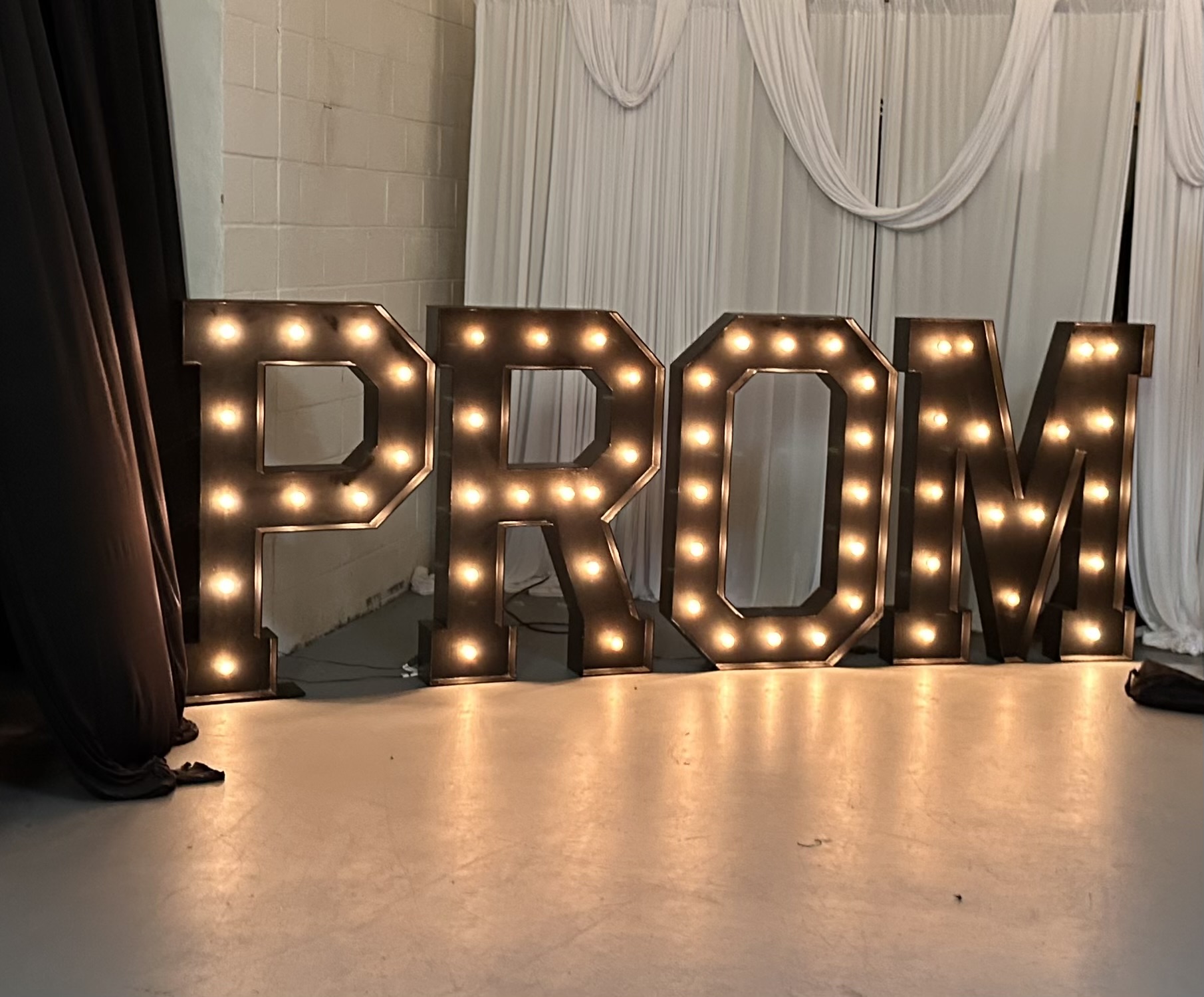 PROM Marquee Letters